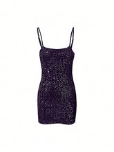 Women's Solid Color Pearl Decor Fitted Casual Mini Dress, Sleeveless